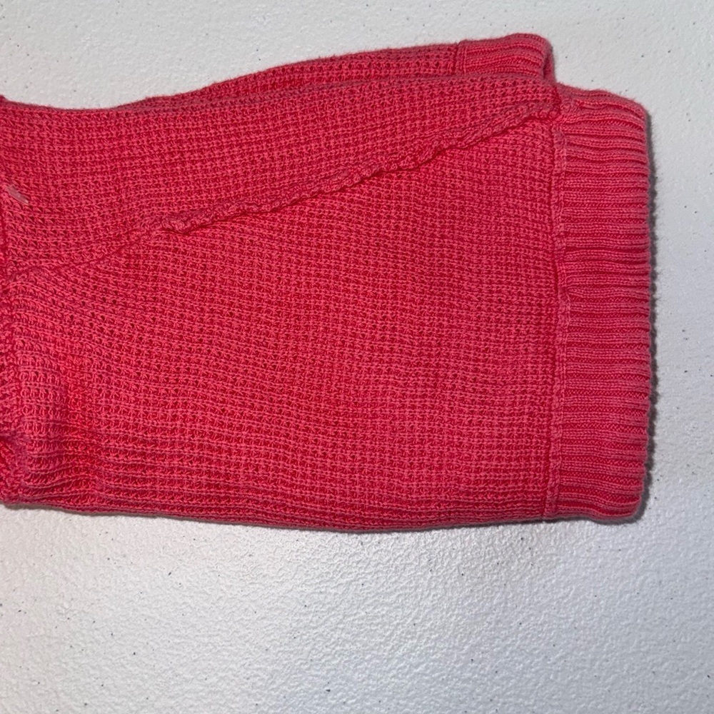Lauren Ralph Lauren Coral Cowl Neck Cotton Knit Sweater Size large thermal - Picture 7 of 11